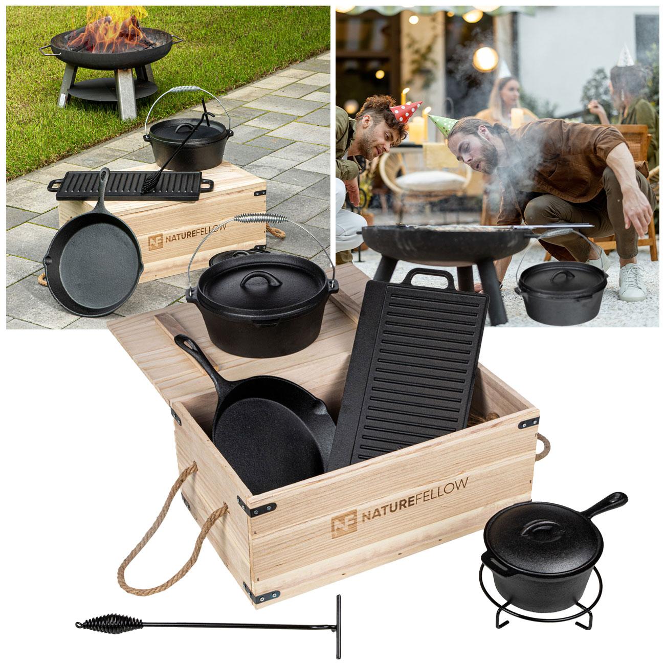 Thumbnail - Childhome, Grillgeschirr, Kochtopf Set 'Dutch Oven' 9-teilig