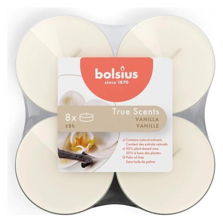 Bolsius, Kaarsen, True Scents Vanille Maxi Lights (8 Pcs.)