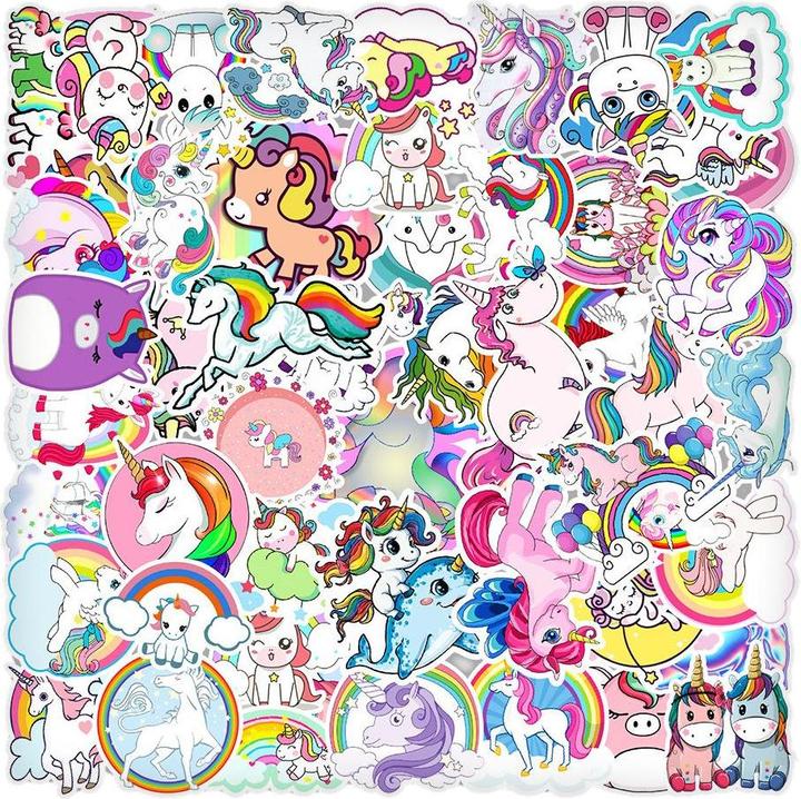 Actual product image JTI Pack with stickers - Unicorns
