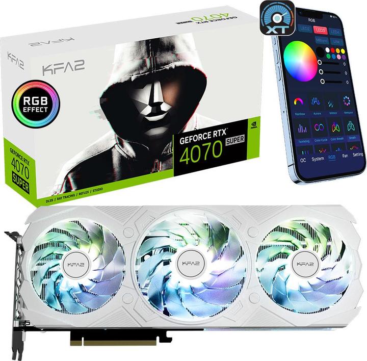 Produktbild KFA2 GeForce RTX 4070 Super EX GAMER 1-Click OC White (12 GB)