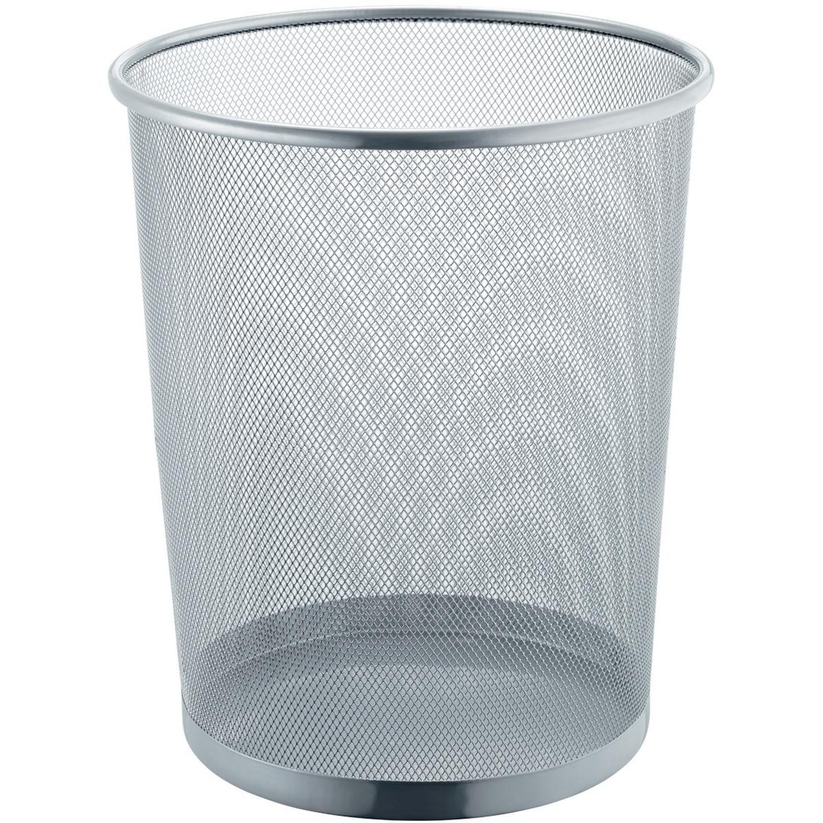 Helit Papierkorb the circle network Mesh, Abfalleimer, Silber
