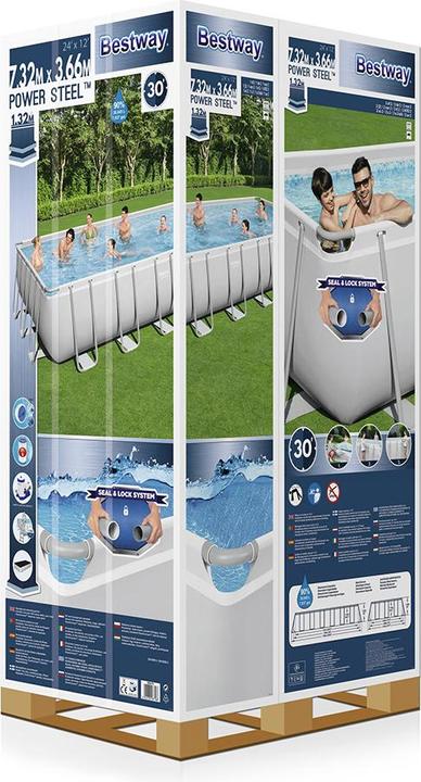 Immagine prodotto Bestway Power Steel Pool Komplett-Set 73 2 x 366 x 132 cm (732 x 366 x 132 cm)