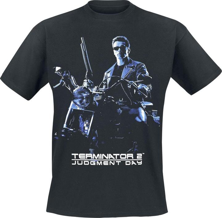 Actual product image Terminator T-Shirt Bike Pose Schwarz Grösse L (L)