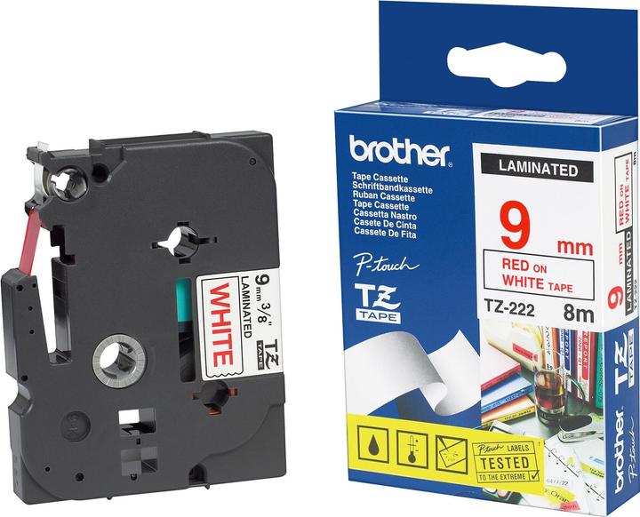 Actual product image Brother Tz-222 (0.90 cm, Red)
