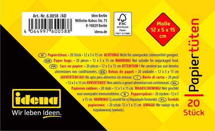 Energie-Label Idena 60058 - Papiertüten (Geschenkpapier, 20 x)