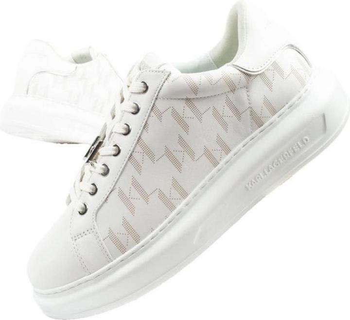 Actual product image Karl Lagerfeld Kapri Herrenschuhe Sneakers Naturleder weiss (44)