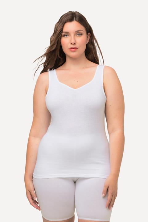 Image du produit Ulla Popken Débardeur/maillot de corps en jersey de coton, décolleté en V (54)