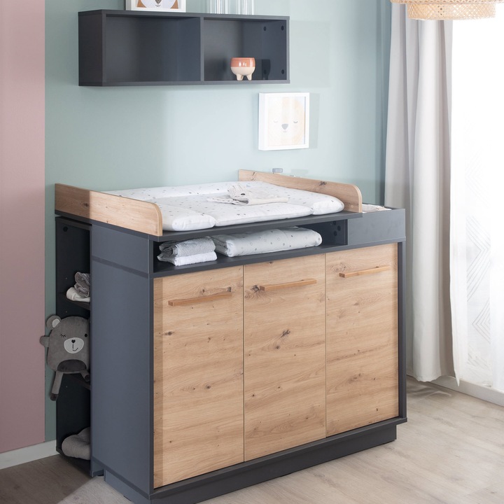 Image du produit Roba Ensemble de chambre d'enfant Lenn (Unité de changement, Lit de bébé)