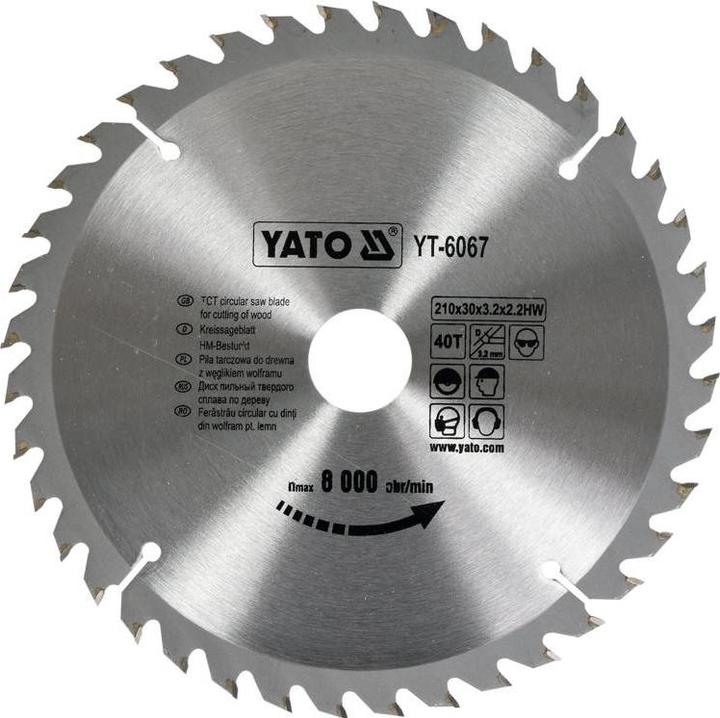 Immagine prodotto Yato LAMA TCT PER LEGNO 210X40TX30MM