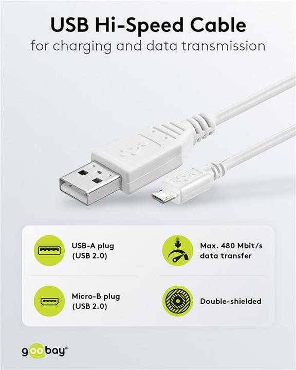 Actual product image Goobay USB 2.0 Hi-Speed (0.60 m, USB 2.0)