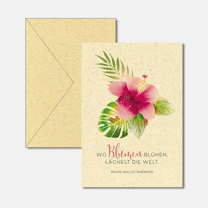 Actual product image Motif card flowers 17.5 x 12.2 cm, paper size: 17.5 (1 pcs.)