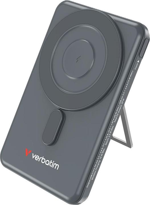 Image du produit Verbatim CnG 2C PB Wless 5000mAh Grey (5000 mAh, 20 W, 18.50 Wh)