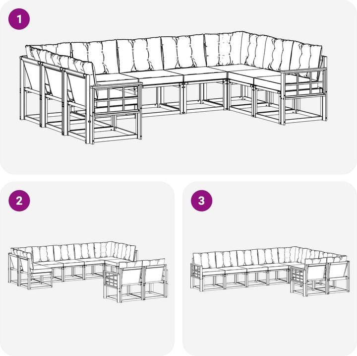 Produktbild vidaXL Outdoor-Sofagarnitur