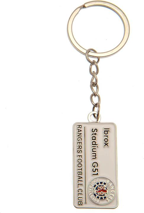 Actual product image Rangers FC Street Sign Embossed Keyring