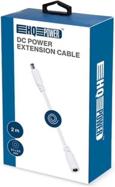 Actual product image HQ Power extension cable with dc connector/ socket - 2 m - white (2 m)