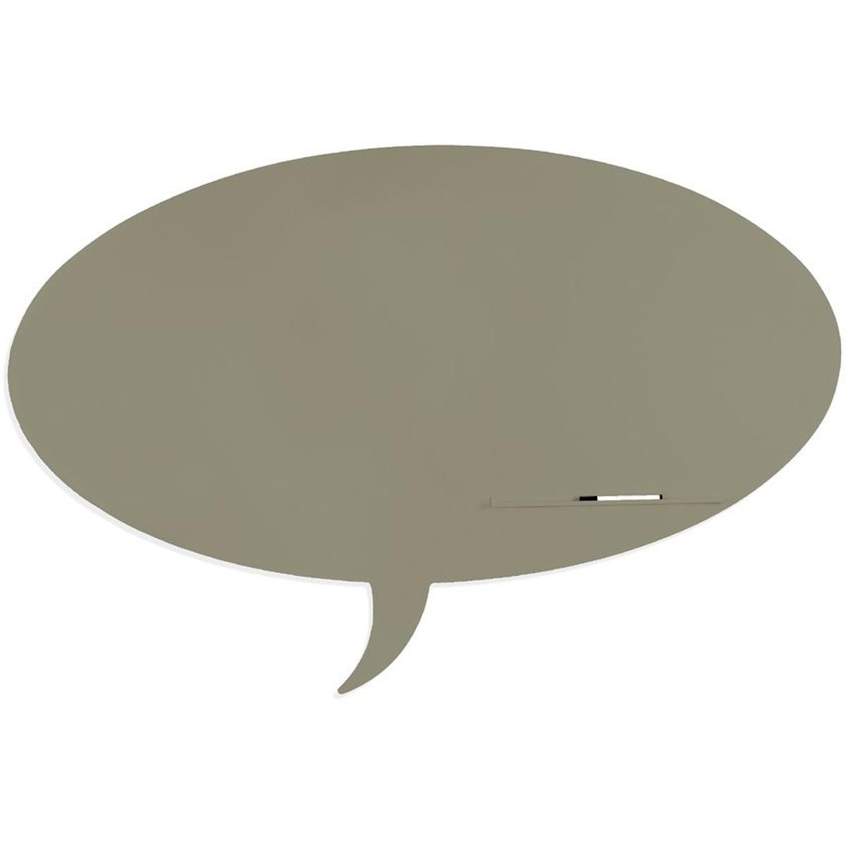 Rocada, Präsentationstafel, Symbol-Tafel Skinshape Sprechblase lackiert 100x150cm RAL 7033 zementgrau (100 x 150 cm)