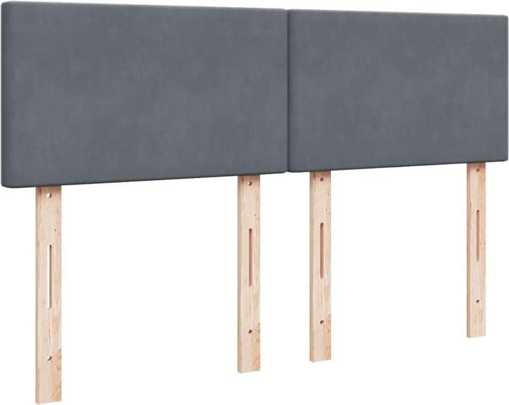 Produktbild vidaXL Bo x springbett mit Matratze 140 x 190 cm Samt (140 x 190 cm)