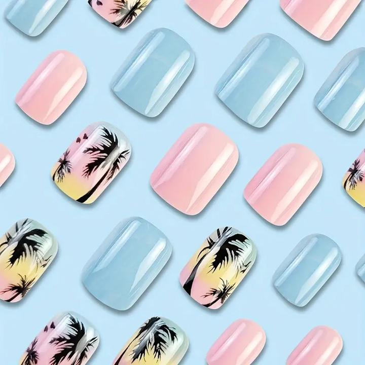 Actual product image Cbx Set (Artificial nails, Blue, Rose, Black)