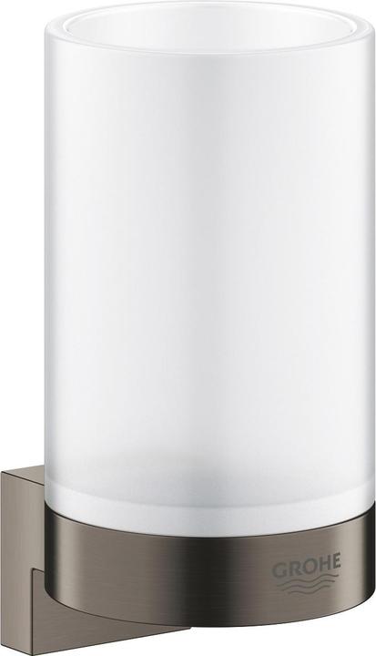 Produktbild Grohe Halter Selection für Seifenspender und Zahnputzbecher hard graphite gebürstet 41027AL0 (5 x 6 cm)