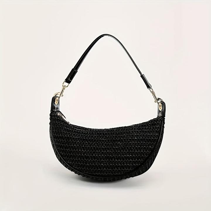 Image du produit Only-Bags.Store 1pc Leichte gewebte Tasche - abnehmbarer verstellbarer Riemen, Frühling lässige Umhängetasche