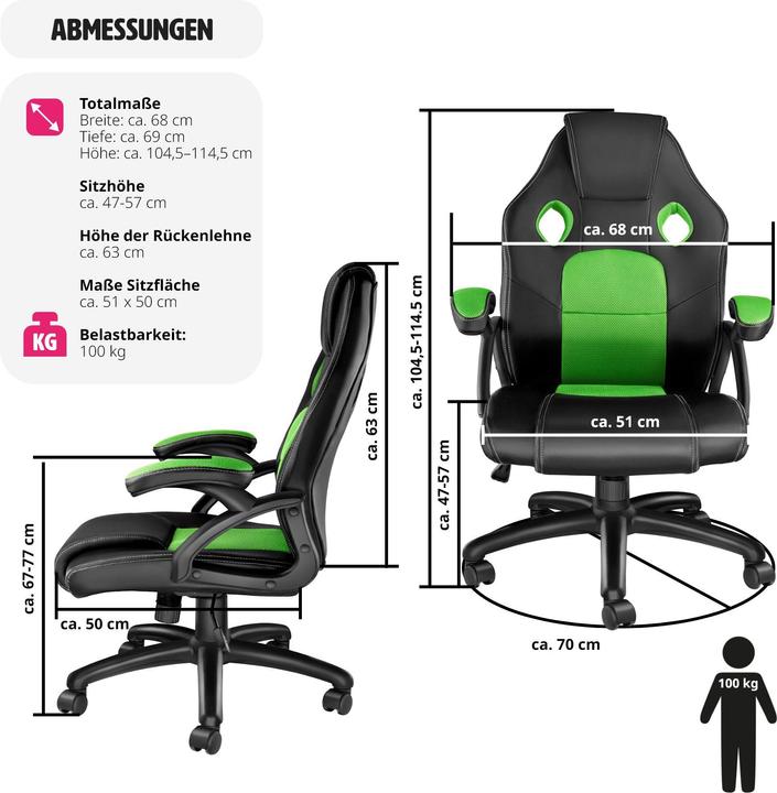 Produktbild tectake Racing Gamingstuhl
