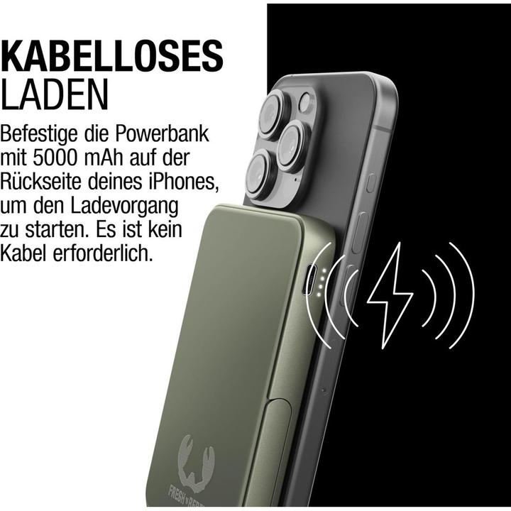 Productafbeelding Fresh'N Rebel Fresh 'n Rebel Powerbank 5000 mAh Green (5000 mAh, 20 W, 18.50 Wh)