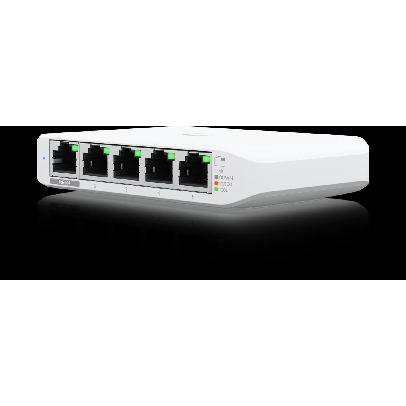 Thumbnail - Ubiquiti Flex Mini UK (5 Ports), Netzwerk Switch, Weiss