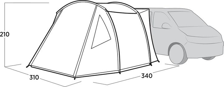 Productafbeelding Easy Camp Tunnel-Busvorzelt Eidfjord (grau, Modell 2025) (Luifel, 8.70 kg)
