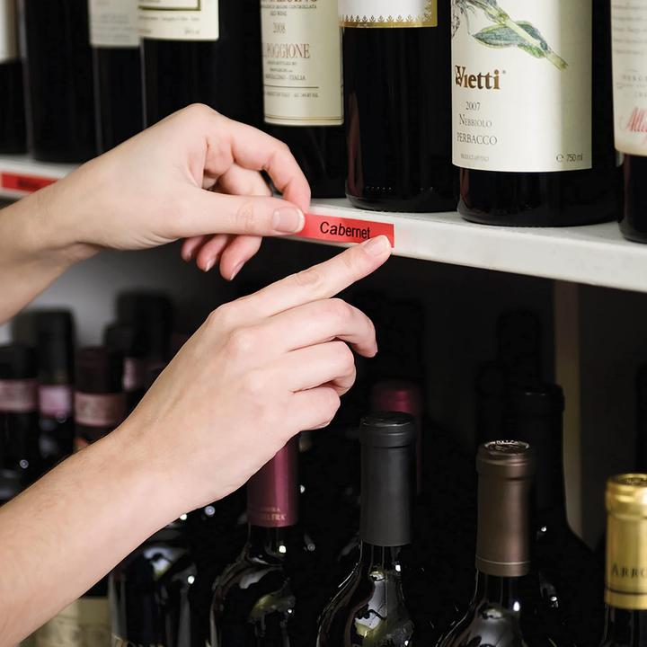 Actual product image Dymo D1-Etikettenband, schwarz auf rot, 9 mm x 7 m (0.90 cm, Red)