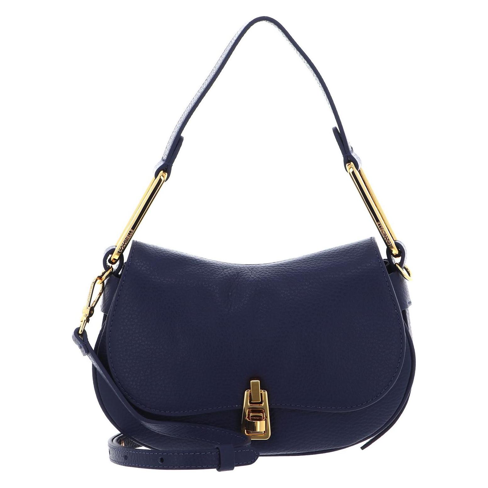 Coccinelle, Damen, Handtasche, Magie Soft Shoulderbag Grained Leather, Blau