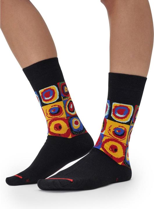Actual product image MuseARTa Squares with concentric circles socks, size 36-40 (Single pack, 36 - 40)