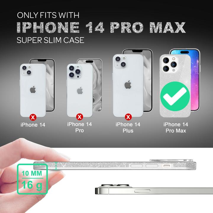 Actual product image Nalia Glitter cover (Apple iPhone 14 Pro Max)