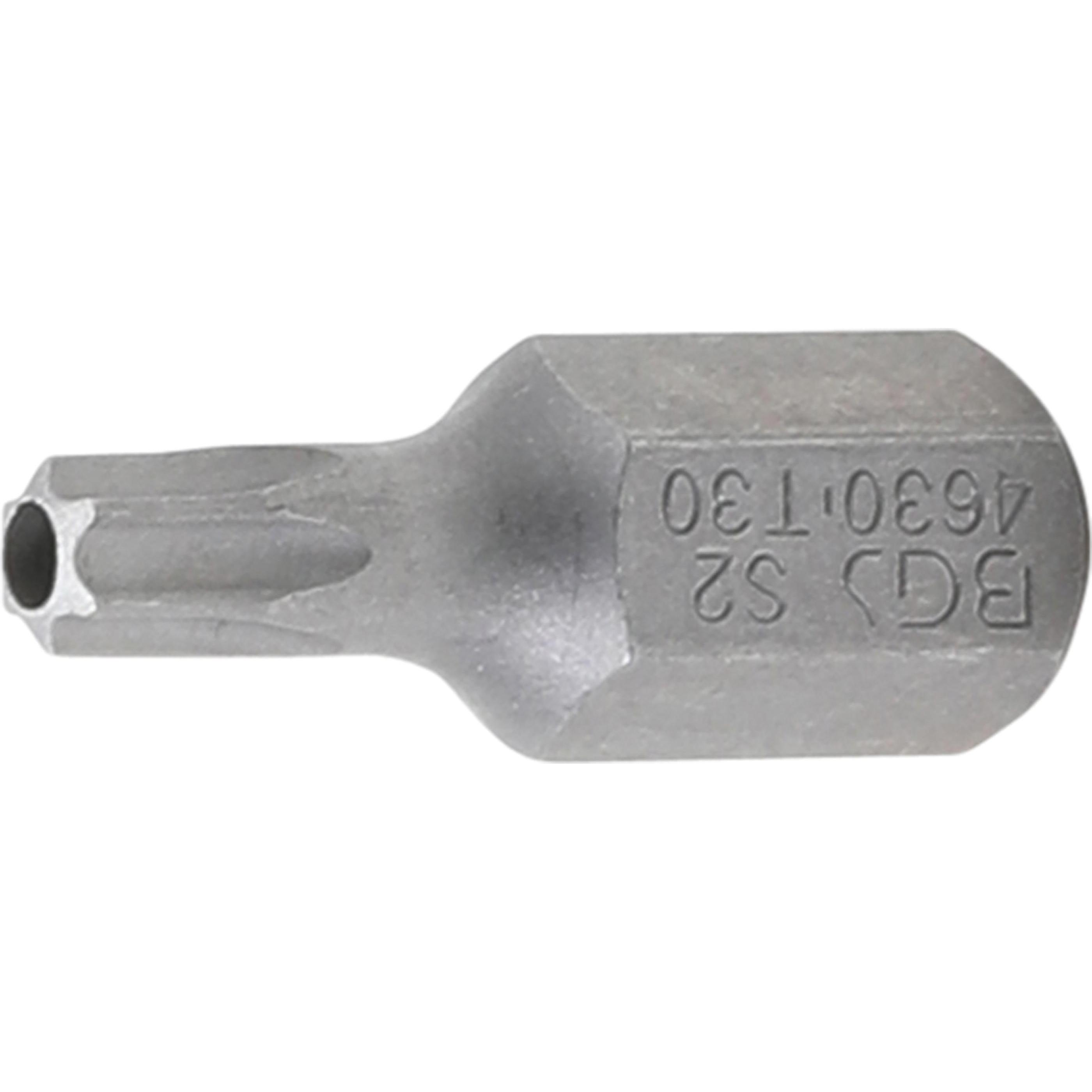BGS, Bits, Bit Antrieb Aussensechskant 10 mm (3/8") T-Profil (für Torx) mit Bohrung T30 (10 mm (3/8"), 12,5 mm (1/2"))