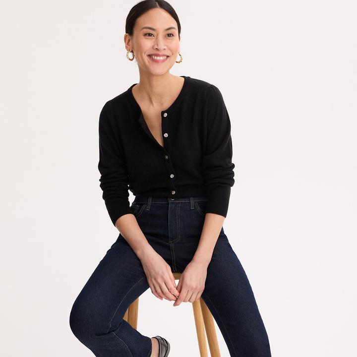 Produktbild Anne Weyburn Angenehm weiche Strickjacke mit Rundhalsausschnitt (L)