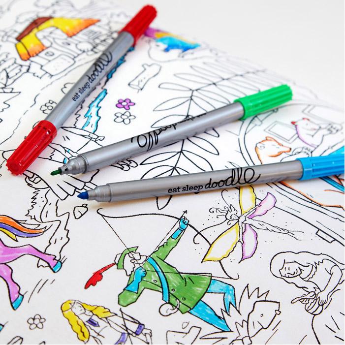 Produktbild Eat Sleep Doodle Set mit 10 abwaschbaren Filzstiften in verschiedenen Farben (10x)