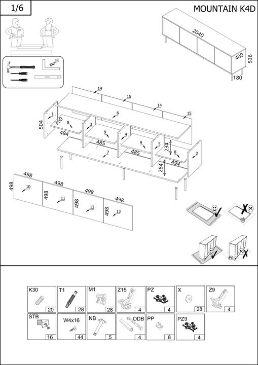 Produktbild Halmar Mountain (204 x 40 x 55 cm)