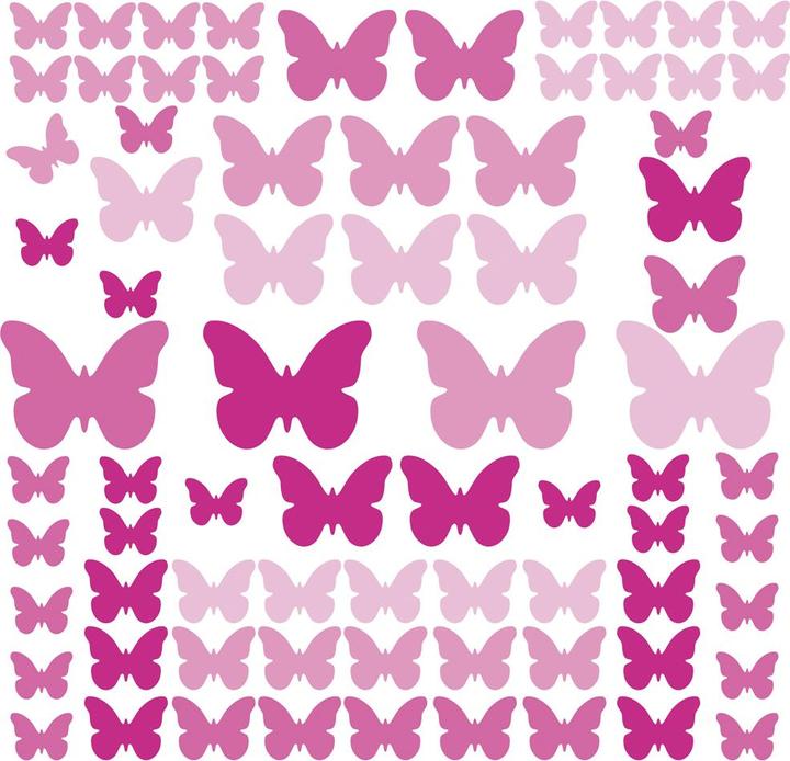 Actual product image Roommates RM - Butterflies Pink (25 x 15 cm)
