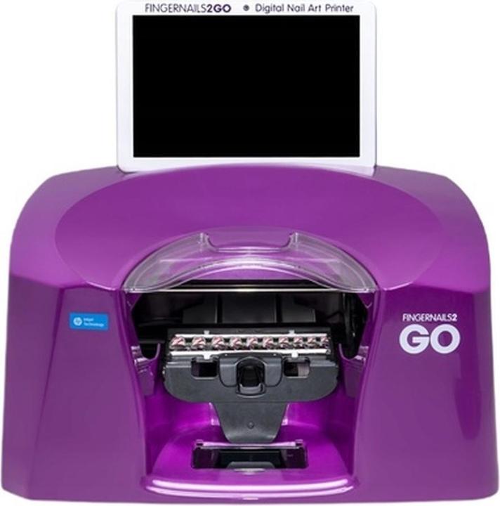 Fingersnails2Go Countertop Nail Art Printer (Kunstnägel, Violett, Schwarz)