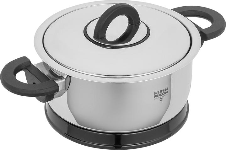 Actual product image Kuhn Rikon DUROTHERM® PRO Black Serving casserole 1.0 L · Ø 14 cm (14 cm, Casserole + Stewpot, Stainless steel)