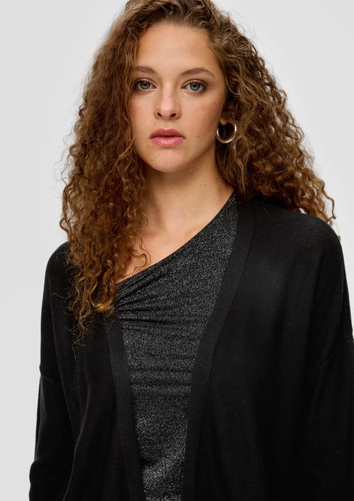 Produktbild s.Oliver Strickjacke Strickjacke mit Rippblende (S)