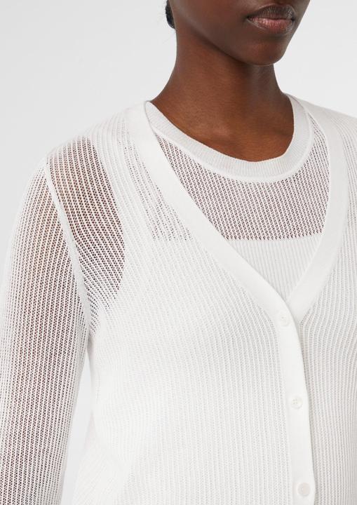 Image du produit Comma Strickjacke Feinstrick-Cardigan im Slim Fit mit V-Ausschnitt (38)