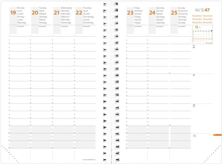 Nährwerte und Zutaten Quo Vadis Time & Life Cassandra 2021 QV615015 schwarz, 1W/2S, 16x24cm (16 x 24 cm, 1 Monat / 1 Seite)