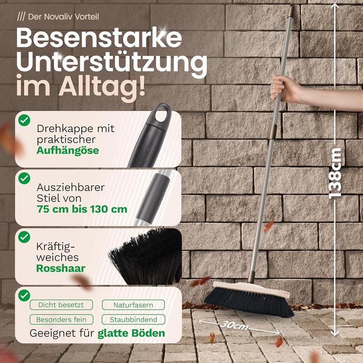 Image du produit Novaliv 2X Zimmerbesen Rosshaar Handbesen feines Tierhaar Schweifhaar (2, Zimmerbesen) (2 pcs)