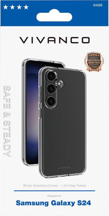 Actual product image Vivanco SAFE AND STEADY Cover for, transparent, 1.5m MIL-STD Drop-Protection (Samsung Galaxy S24+)