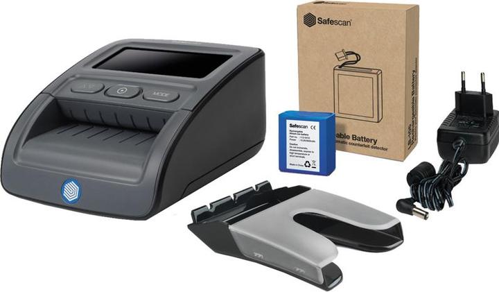 Immagine prodotto Safescan 155-S Komplett SET Geldprüfgerät Batterie & Stapler (Validatore di banconote)