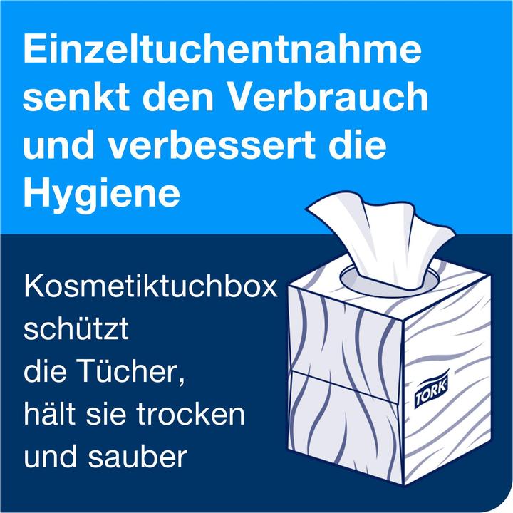 Productafbeelding Tork Cosmetische doekjes 140278 wit, 2-laags 100 vel