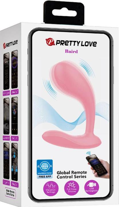 Actual product image Baile Pretty Love - Baird G-Spot 12 Vibration Settings Rechargeable Pink App