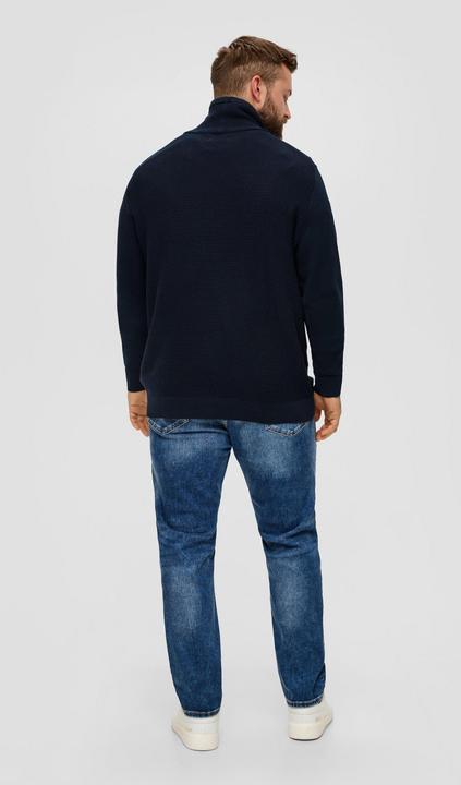 Produktbild s.Oliver Strickpullover Strickpullover mit Jersey-Ärmeln (3XL)