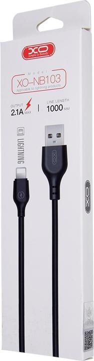 Productafbeelding xO kabel NB103 USB - Lightning 1,0 m 2,1A zwart (1 m, USB 1.0)