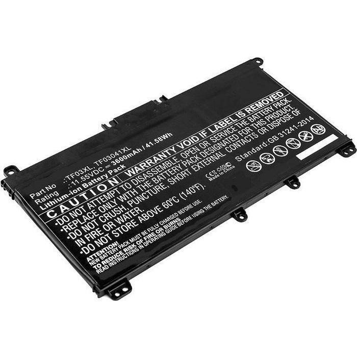 CoreParts 920070-855-CP (3400 mAh), Notebook Akku, Schwarz